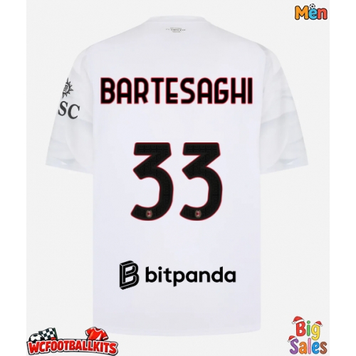 AC Milan Davide Bartesaghi #33 Replica Away Stadium Shirt 2026-27 Short Sleeve